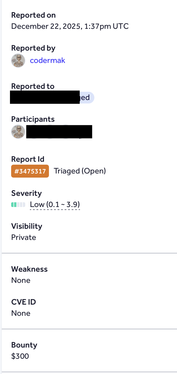 Security Finding Screenshot